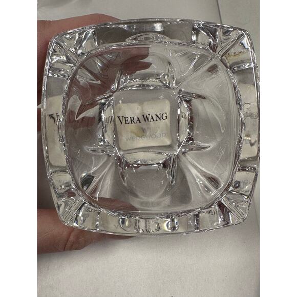 Wedgewood Crystal Candle Votives by Vera Wang ~Carbochon Germany Signed Set of 4 - Picture 4 of 8
